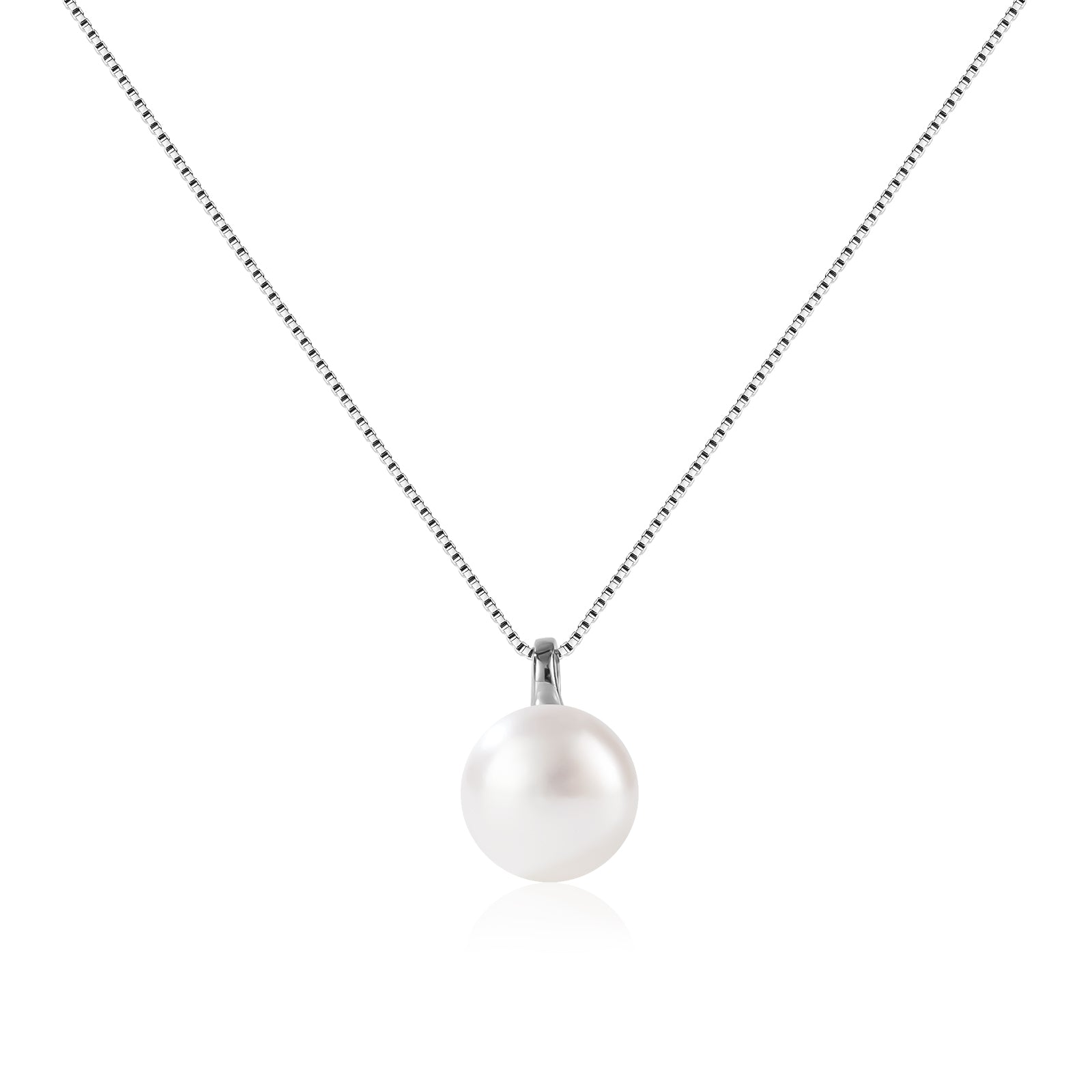 Freshwater Pearl Necklace for Women – 925 Sterling Silver Single Pearl Pendant, Dainty Everyday Jewelry, Gift for Birthday, Anniversary & Mother’s Day