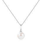 Freshwater Pearl Necklace for Women – 925 Sterling Silver Single Pearl Pendant, Dainty Everyday Jewelry, Gift for Birthday, Anniversary & Mother’s Day