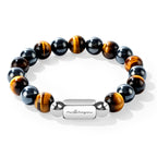 Men’s 10MM Natural Stone Bracelet – Handcrafted Energy Beads for Strength & Balance Featuring Tiger Eye, Howlite, Hematite, Agate, and More