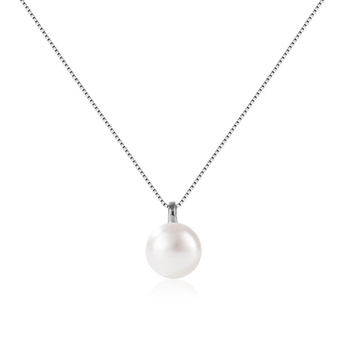 Freshwater Pearl Necklace for Women – 925 Sterling Silver Single Pearl Pendant, Dainty Everyday Jewelry, Gift for Birthday, Anniversary & Mother’s Day