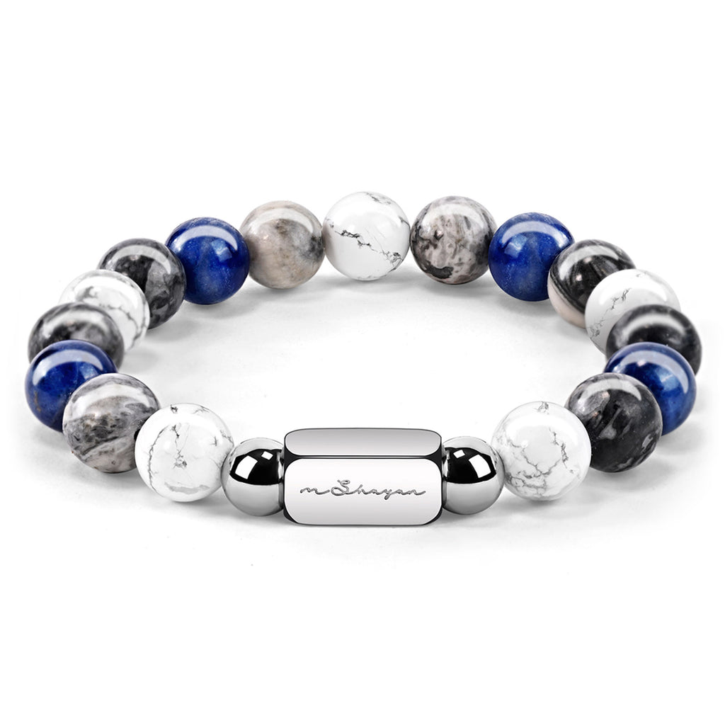 Men’s 10MM Natural Stone Bracelet – Handcrafted Energy Beads for Strength & Balance Featuring Tiger Eye, Howlite, Hematite, Agate, and More