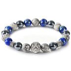 Lion Head Men’s Beaded Bracelet – Natural Gemstone Bracelet Symbolizing Courage, Strength & Inner Power