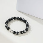 Men’s Christian Cross Energy Bracelet – 10mm Natural Stone Beads for Faith, Spiritual Protection & Inner Strength | Tiger Eye, Hematite, Obsidian, Blue Vein, Map Stone, Howlite