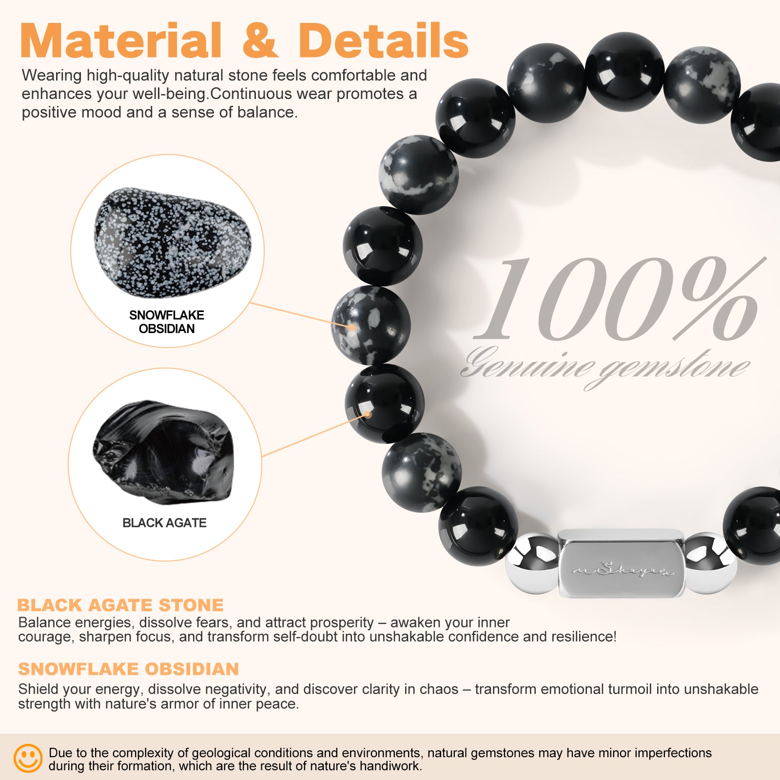 Men’s 10MM Natural Stone Bracelet – Handcrafted Energy Beads for Strength & Balance Featuring Tiger Eye, Howlite, Hematite, Agate, and More