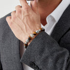 Lion Head Men’s Beaded Bracelet – Natural Gemstone Bracelet Symbolizing Courage, Strength & Inner Power