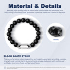 Men’s 10MM Natural Stone Bracelet – Handcrafted Energy Beads for Strength & Balance Featuring Tiger Eye, Howlite, Hematite, Agate, and More