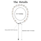 S925 Baroque Pearl Bracelet for Women – 7–8mm Natural Pearls, Adjustable Link Design, Elegant Gift for Women, Mom, Wife
