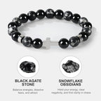 Men’s Christian Cross Energy Bracelet – 10mm Natural Stone Beads for Faith, Spiritual Protection & Inner Strength | Tiger Eye, Hematite, Obsidian, Blue Vein, Map Stone, Howlite