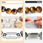 Men’s 10MM Natural Stone Bracelet – Handcrafted Energy Beads for Strength & Balance Featuring Tiger Eye, Howlite, Hematite, Agate, and More