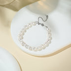 S925 Baroque Pearl Bracelet for Women – 7–8mm Natural Pearls, Adjustable Link Design, Elegant Gift for Women, Mom, Wife