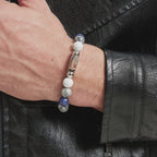 Men’s 10MM Natural Stone Bracelet – Handcrafted Energy Beads for Strength & Balance Featuring Tiger Eye, Howlite, Hematite, Agate, and More